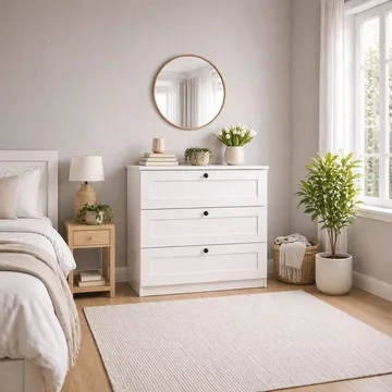 Nagouri Byrå 80x7,5x42,5 cm - Vit - Products - Förvaring - Förvaringsmöbler - Byrå - Hallbyrå