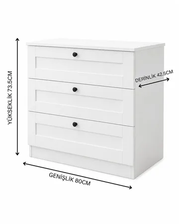 Nagouri Byrå 80x7,5x42,5 cm - Vit - Products - Förvaring - Förvaringsmöbler - Byrå - Hallbyrå