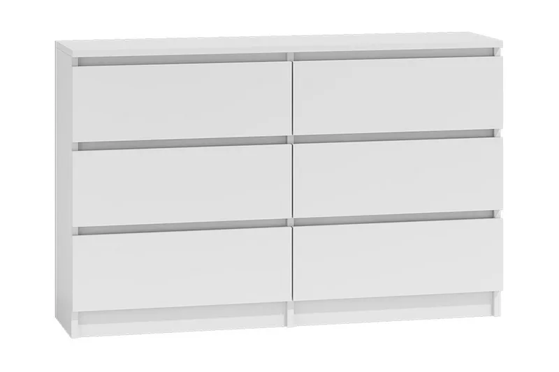 Malwa Byrå med Lådor 30 cm djup, Vit