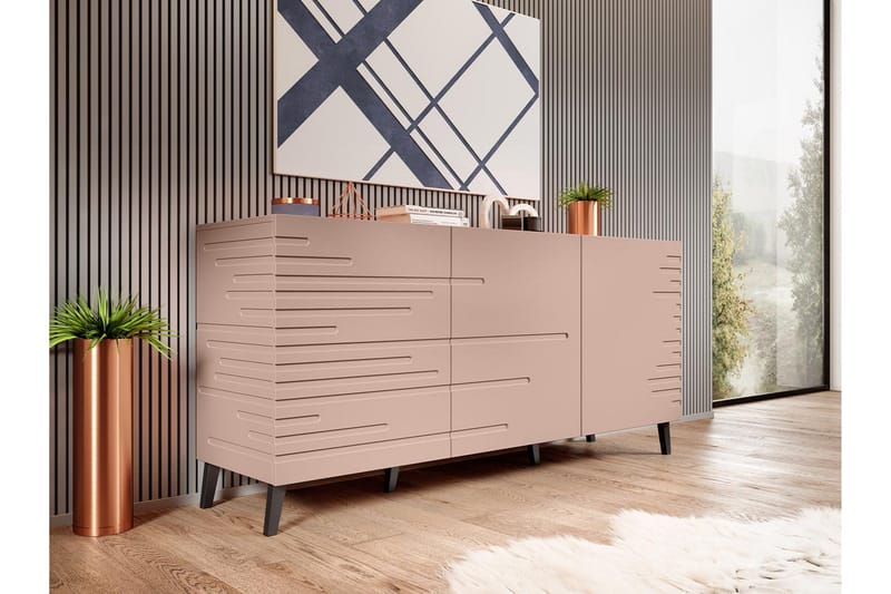 Novaj Byrå 40x155 cm - Rosa/Svart - Products - Förvaring - Förvaringsmöbler - Byrå - Hallbyrå