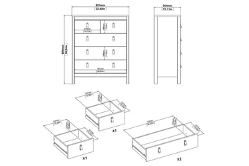 Vallvidera Byrå 82 cm - Vit - Products - Förvaring - Förvaringsmöbler - Byrå - Hallbyrå