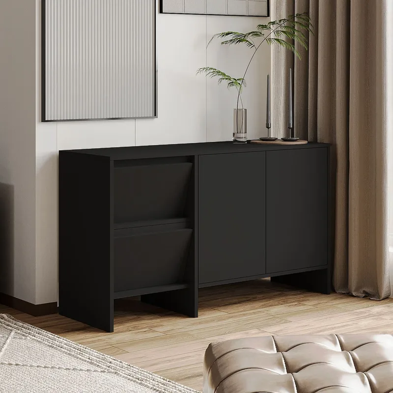 Crala Konsol 130x81,8x44 cm - Svart - Products - Förvaring - Förvaringsmöbler - Sideboard & skänk