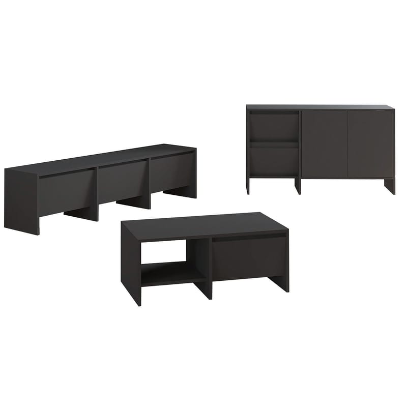 Crala Vardagsrumsmöbelset 160x40x35 cm, Antracit