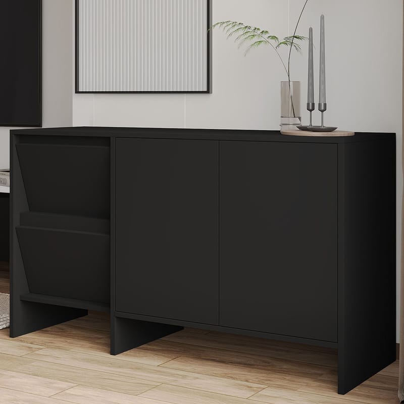 Crala Vardagsrumsmöbelset 160x40x35 cm - Svart - Products - Förvaring - Förvaringsmöbler - Möbelset för vardagsrum