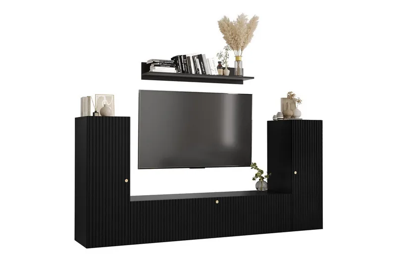 Dunvegan Möbelset För Vardagsrum Black