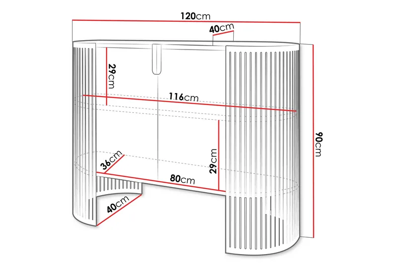 Friend Skänk 120x40 cm - Svart - Products - Förvaring - Förvaringsmöbler - Sideboard & skänk