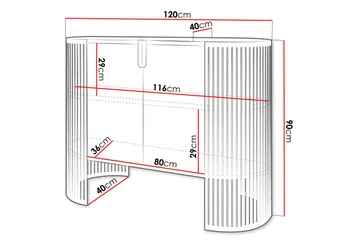Friend Skänk 120x40 cm - Svart/Grå - Products - Förvaring - Förvaringsmöbler - Sideboard & skänk