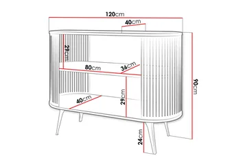 Galia Skänk 120x40 cm - Svart/Grå - Products - Förvaring - Förvaringsmöbler - Sideboard & skänk