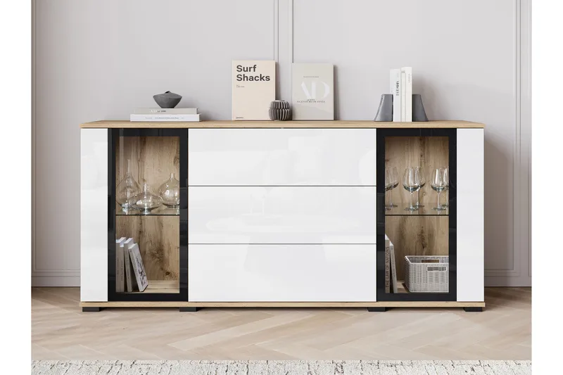 Gamal Skänk 150x40 cm - Svart - Products - Förvaring - Förvaringsmöbler - Sideboard & skänk
