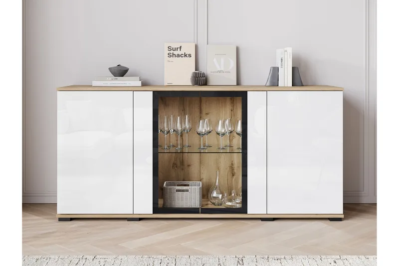 Gamal Skänk 150x40 cm - Svart - Products - Förvaring - Förvaringsmöbler - Sideboard & skänk