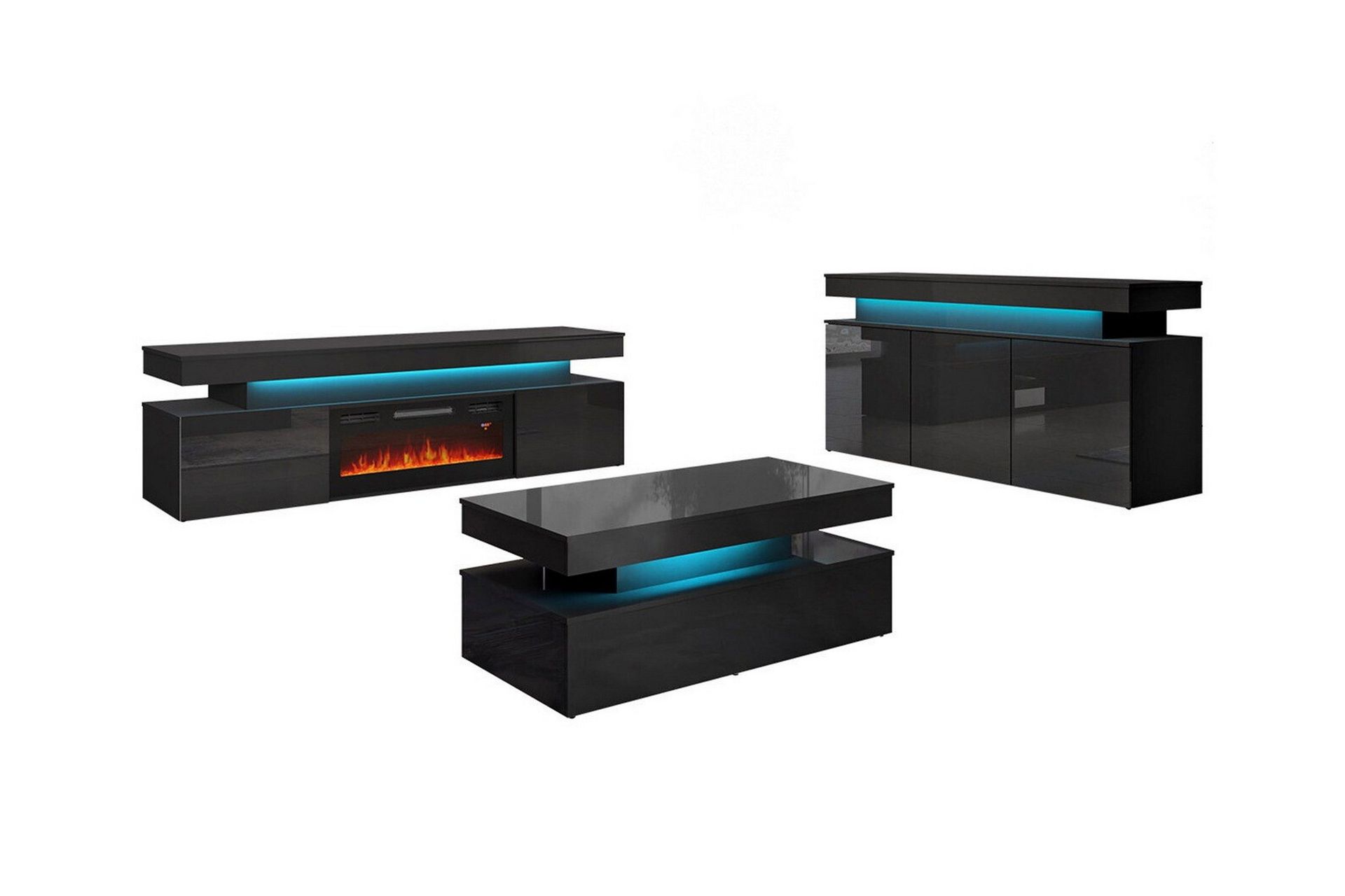 Glenndale Möbelset Vardagsrum med Belysning