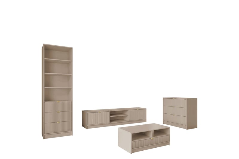 Gudelia Möbelset För Vardagsrum - Beige - Products - Förvaring - Förvaringsmöbler - Möbelset för vardagsrum