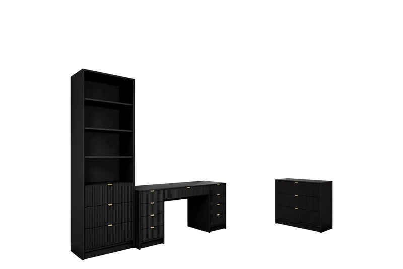 Gudelia Möbelset För Vardagsrum - Svart - Products - Förvaring - Förvaringsmöbler - Möbelset för vardagsrum