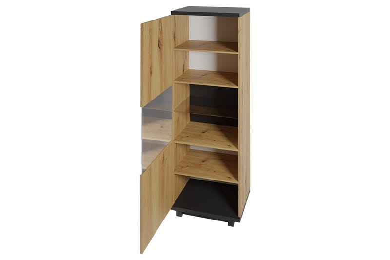 Ines Vardagsrumsset LED-belysning - Ek/Svart - Products - Förvaring - Förvaringsmöbler - Möbelset för vardagsrum