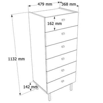 Kamulu Byrå 47,9x113,2x36,8 cm - Sandek - Products - Förvaring - Förvaringsmöbler - Byrå