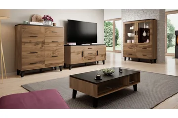 Kardos Vardagsrumsset - Natur/Svart - Products - Förvaring - Förvaringsmöbler - Möbelset för vardagsrum