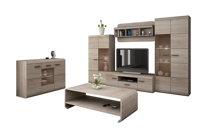 Link Vardagsrumsset - Beige|Grå - Products - Förvaring - Förvaringsmöbler - Möbelset för vardagsrum