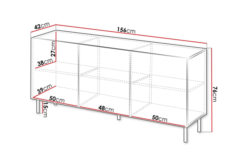 Lionel Byrå 156 cm - Kashmir - Products - Förvaring - Förvaringsmöbler - Byrå