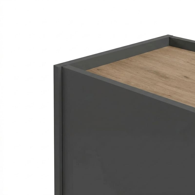Lomar Konsol 150x82,9x40,5 cm - antracit naturlig ek svart - Products - Förvaring - Förvaringsmöbler - Sideboard & skänk