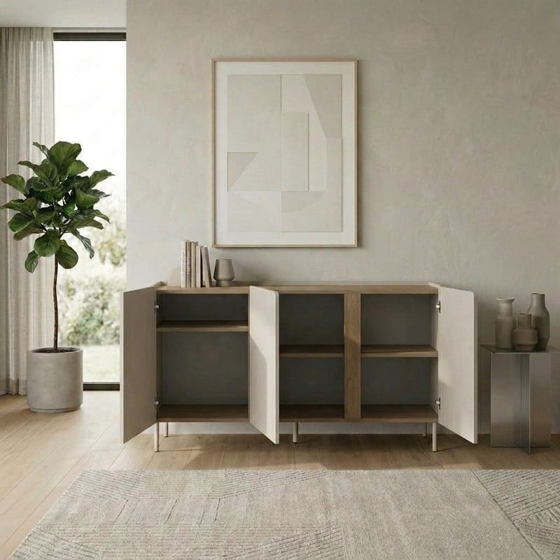 Lomar Konsol 150x82,9x40,5 cm - santsten naturlig ek - Products - Förvaring - Förvaringsmöbler - Sideboard & skänk