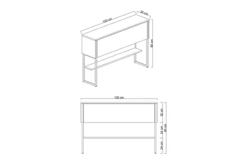 Luxe Byrå 120 cm - Beige/Svart - Products - Förvaring - Förvaringsmöbler - Byrå