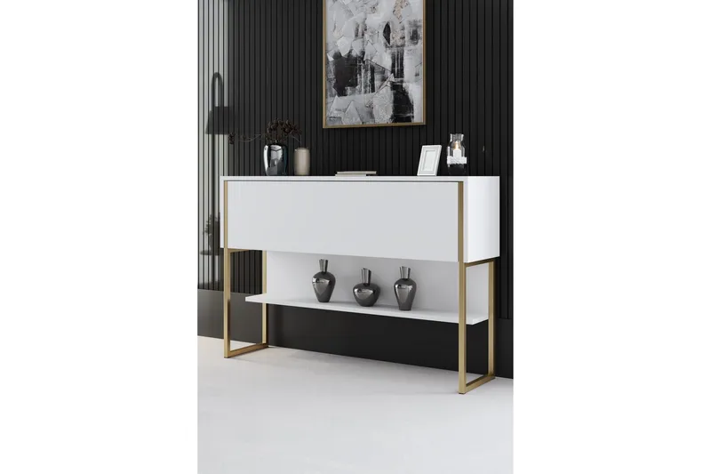 Luxe Byrå 120 cm - Guld/Vit - Products - Förvaring - Förvaringsmöbler - Byrå