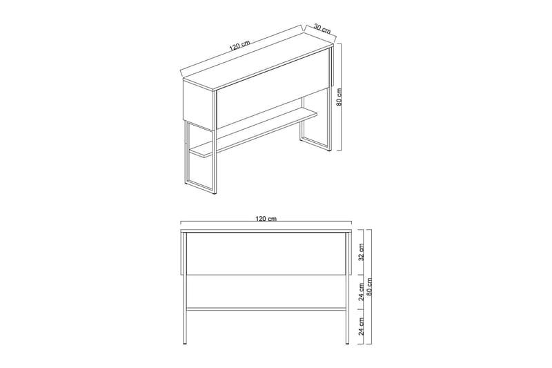 Luxe Byrå 120 cm - Svart/Antracit - Products - Förvaring - Förvaringsmöbler - Byrå