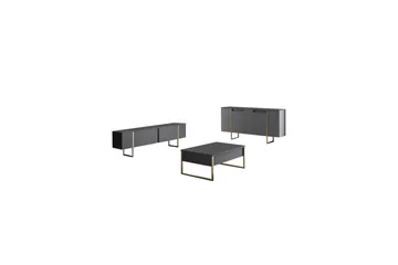Luxe Konsollbord 160 cm - Grå/Guld - Products - Förvaring - Förvaringsmöbler - Sideboard & skänk