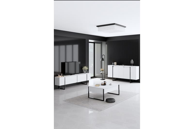Luxe Konsollbord 160 cm - Vit/Svart - Products - Förvaring - Förvaringsmöbler - Sideboard & skänk