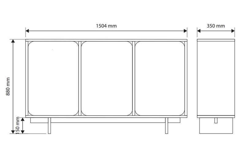 Marinport Byrå 150 cm - Beige - Products - Förvaring - Förvaringsmöbler - Byrå