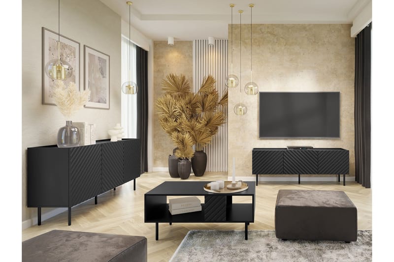 Munkedal Möbelset För Vardagsrum - Svart - Products - Förvaring - Förvaringsmöbler - Möbelset för vardagsrum