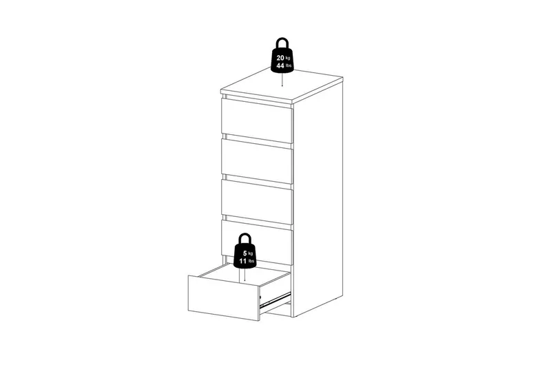 Salomns Byrå 111,3 cm - Svart - Products - Förvaring - Förvaringsmöbler - Byrå