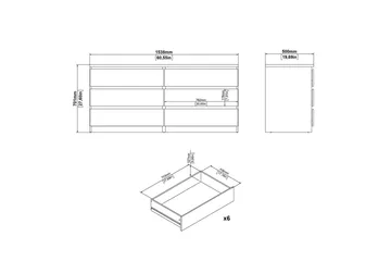 Salomns Byrå 70,1 cm - Vit - Products - Förvaring - Förvaringsmöbler - Byrå