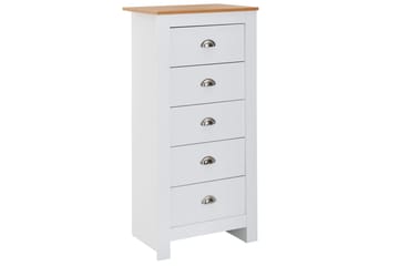 Seddik Sideboard 39 cm Rektangulär - Vit/Natur - Products - Förvaring - Förvaringsmöbler - Sideboard & skänk