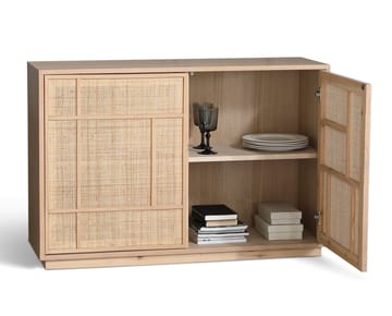 Sideboard med förvaring och rottingdörrar 120 cm bred - Stockholm - Ek - Products - Förvaring - Förvaringsmöbler - Sideboard & skänk