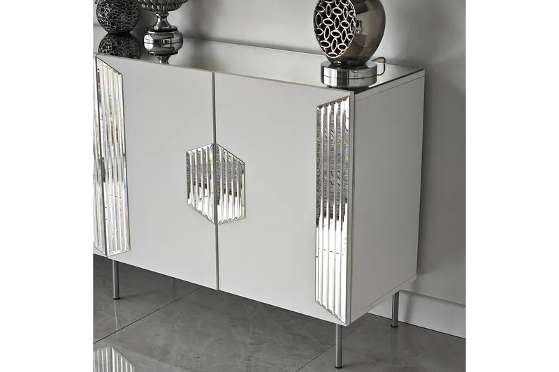 Stedum Konsollbord 180 cm - Vit/Silver - Products - Förvaring - Förvaringsmöbler - Sideboard & skänk