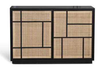 Stockholm skänk med rottingdörrar - 120 cm bred - Svart - Products - Förvaring - Förvaringsmöbler - Sideboard & skänk