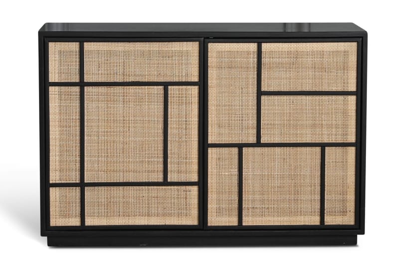 Stockholm skänk med rottingdörrar - 120 cm bred - Svart - Products - Förvaring - Förvaringsmöbler - Sideboard & skänk