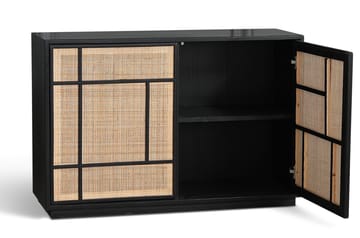 Stockholm skänk med rottingdörrar - 120 cm bred - Svart - Products - Förvaring - Förvaringsmöbler - Sideboard & skänk