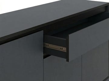 Velar Konsol 180x80x40 cm - Antracit, Wood Black, Svart - Products - Förvaring - Förvaringsmöbler - Sideboard & skänk