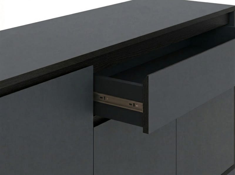 Velar Konsol 180x80x40 cm - Antracit, Wood Black, Svart - Products - Förvaring - Förvaringsmöbler - Sideboard & skänk