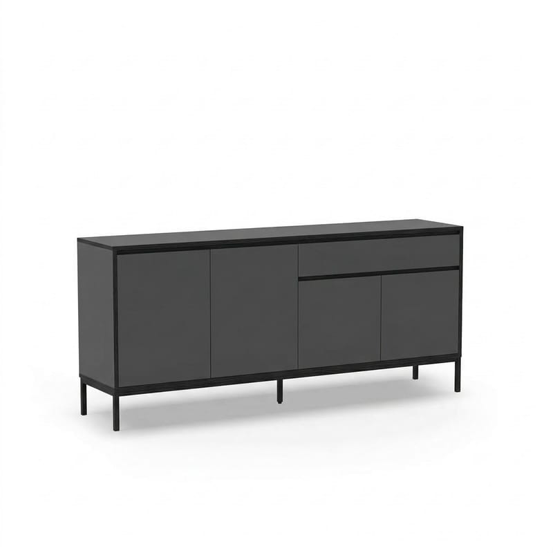 Velar Konsol 180x80x40 cm - Antracit, Wood Black, Svart - Products - Förvaring - Förvaringsmöbler - Sideboard & skänk