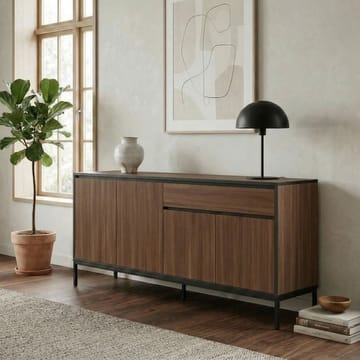 Velar Konsol 180x80x40 cm - Milano Walnut, Wood Black, Black - Products - Förvaring - Förvaringsmöbler - Sideboard & skänk