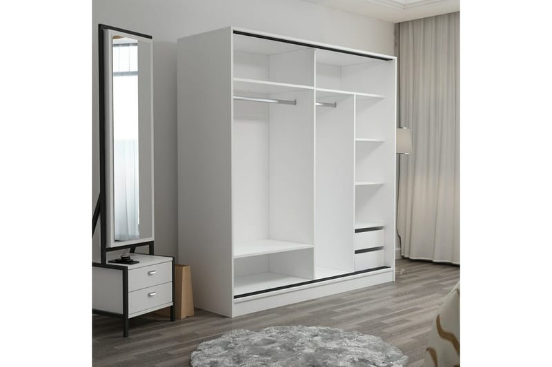 Fruitland Garderob med Spegel - Antracit - Products - Förvaring - Garderober & garderobssystem
