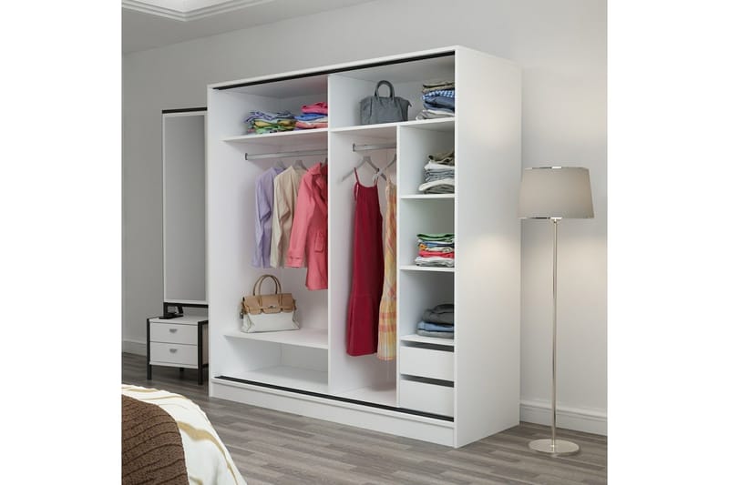 Fruitland Garderob med Spegel - Brun - Products - Förvaring - Garderober & garderobssystem