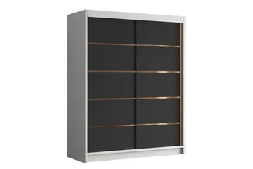 Emet Garderob 150x200 cm - Svart/Vit - Products - Förvaring - Garderober & garderobssystem - Garderobsskåp