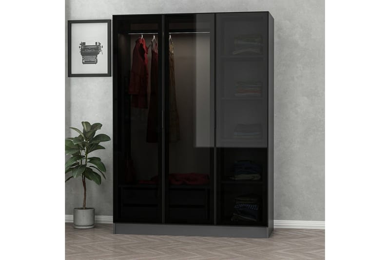 Fruitland Garderob 135 cm - Antracit - Products - F örvaring - Garderober & garderobssystem - Garderobsskåp