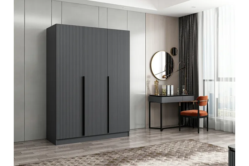 Fruitland Garderob 135 cm - Antracit - Products - Förvaring - Garderober & garderobssystem - Garderobsskåp