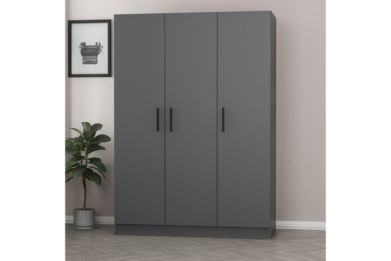 Fruitland Garderob 135 cm - Antracit - Products - F örvaring - Garderober & garderobssystem - Garderobsskåp