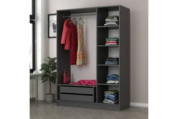 Fruitland Garderob 135 cm - Antracit - Products - Förvaring - Garderober & garderobssystem - Garderobsskåp